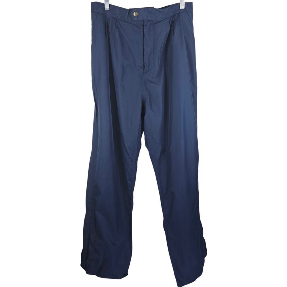 Alan Flusser Golf Snap Sides Zip Pocket Rain Protection Men's Pants L